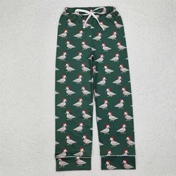 Venta al por mayor de pantalones pijamas pantalones de pato de Navidad ajustables cómodos pantalones verdes para adultos ropa