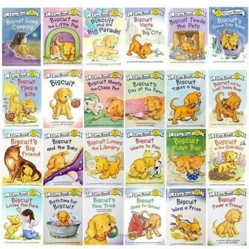 

Books ofNew 24 Ben I Can Read Biscuit Dog Children's Enlightenment Education Parent -child Humorous English Comic Book Gift Audi