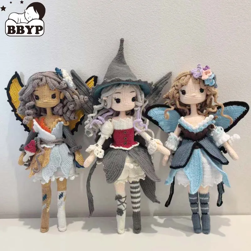 

Вязаная кукла ручной работы, вязаная крючком, кукла-прайт, волшебная фея на Хэллоуин, куклы для дома, аксессуары, игрушки для рукоделия, украшения на день рождения G