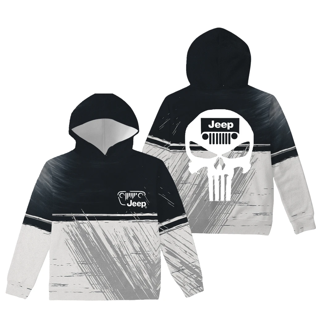 

2026 Cross-border New Model Jeep Sweatshirt - Loose Fitted Hooded Trendy Fashion Casual 3D Digital Printing Hooded Shirt