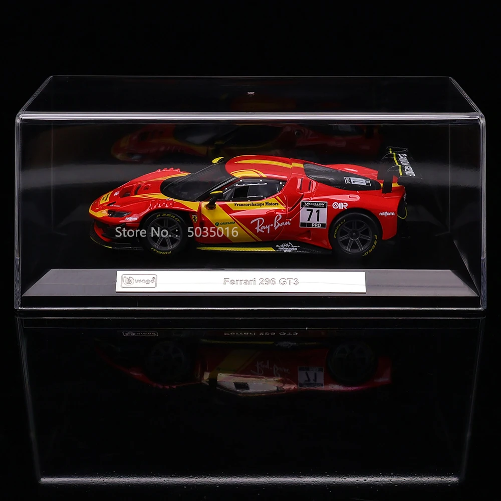 Bburago 1:43 Ferrari 296 gt3 2022 250 312p 812 488 racing model simulation car model alloy car toy male collection gift