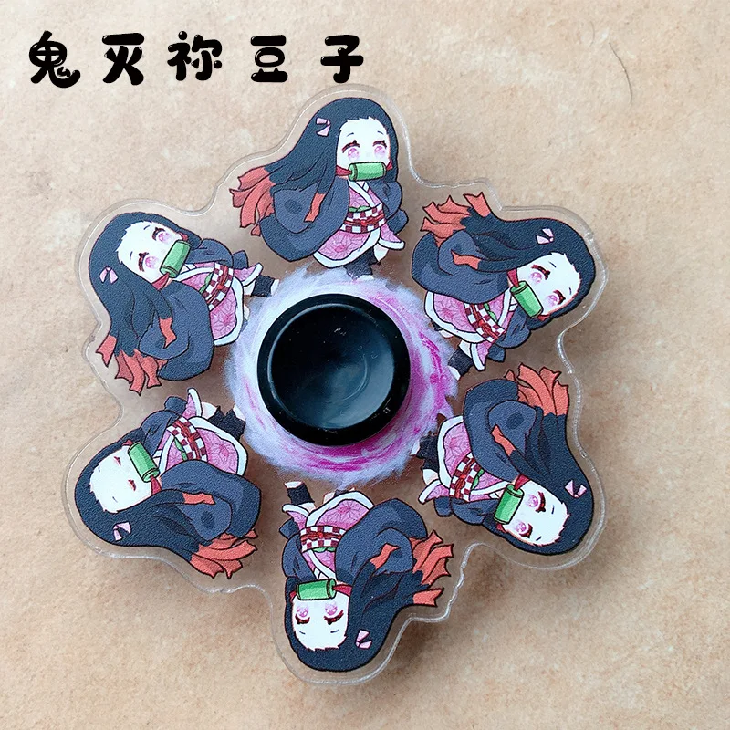 ZK20 Running 2022 New Anime Demon Slayer Fidget Relief Rodent Hand Spinner Kids Toy Fingertip Gyro Bearing Mute gift for kids