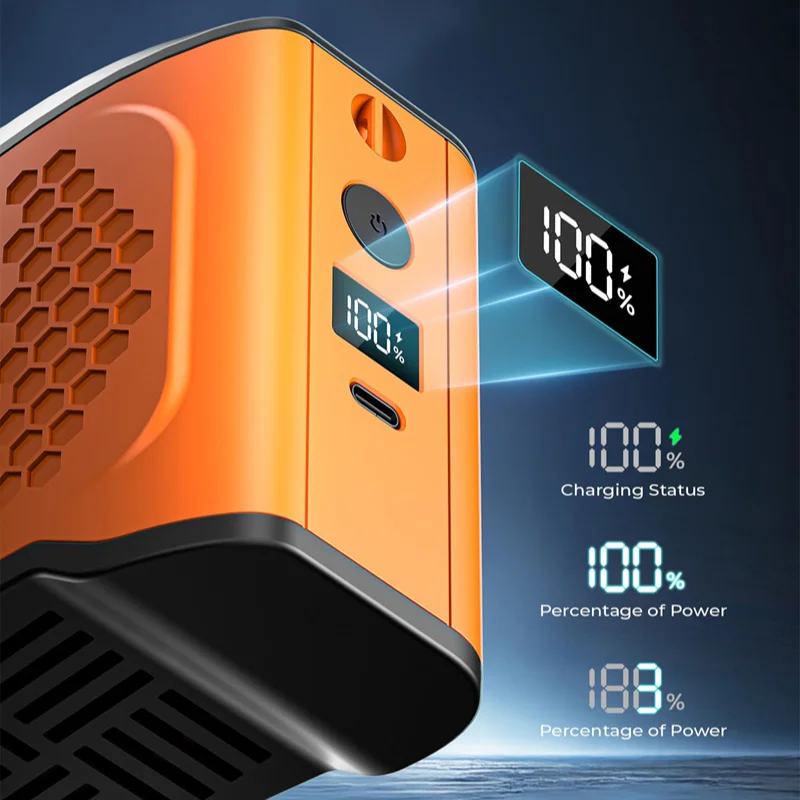 Portable Waist Fan 13000 RPM USB Rechargeable Wearable Belt Body Fan 4-Speed 22H Cooling With Flashlight Summer Cool Tool