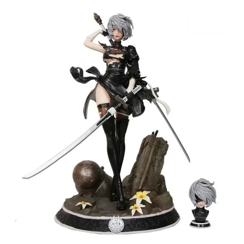 NieR Automata 2B YoRHa No.2 Type B 33cm PVC Movable Model Statue Decoration Dolls Toys Collection Children's Christmas Gift