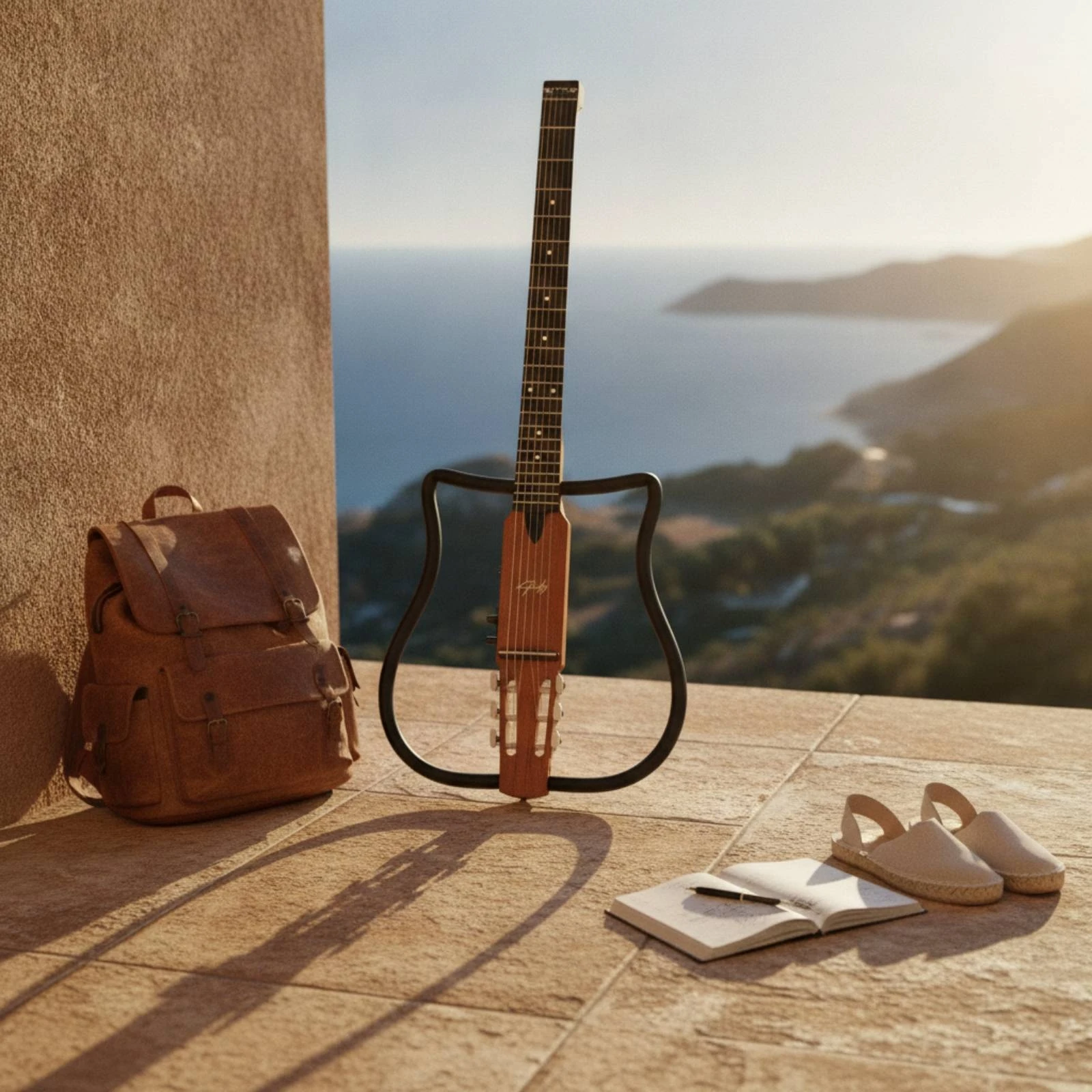 Folding Guitar Portable Headless Guitar Collapsible Classic for Travelers, Travel, Practice view 4