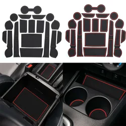 Car Accessories For Toyota Hilux SR5 4X4 4DR Revo Hi-Rider 2015-2021 Interior Door Gate Slot Pad Water Cup Non-Slip Rubber Mat