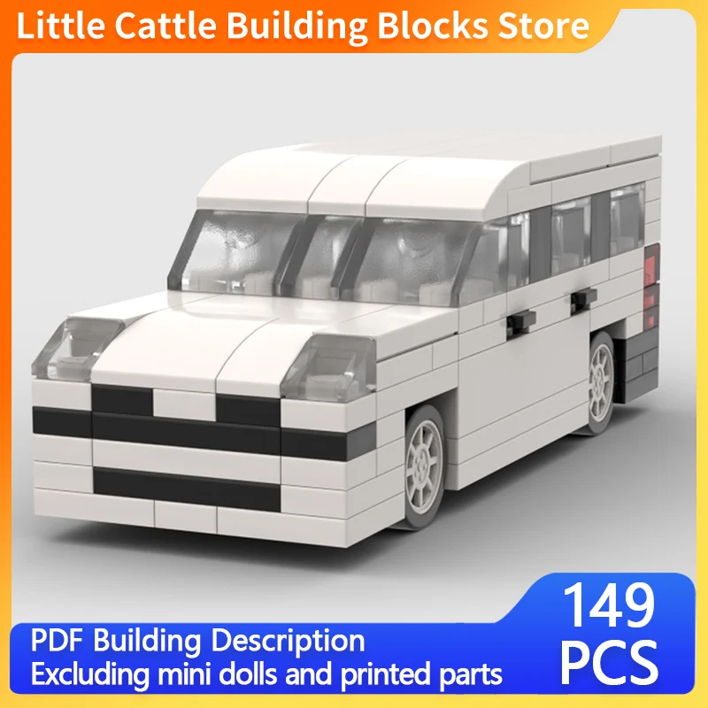 City Car Model MOC Building Bricks Compact MPV Utility Vehicle Modular Technology Gifts Holiday Assemble Children Toys Suit