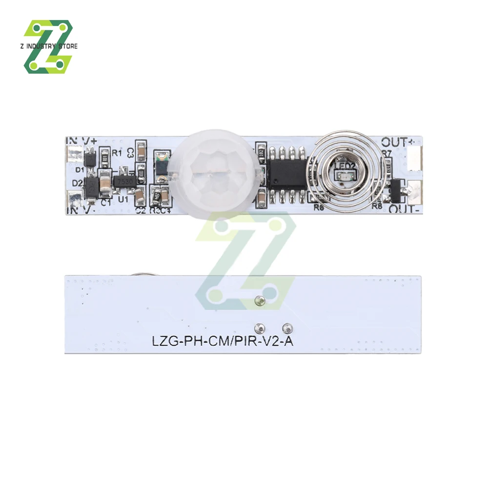 DC3.7-24V 3A Intelligent Dual Induction Switch Night Human Infrared Sensing Day Touch Dimming Switch Module