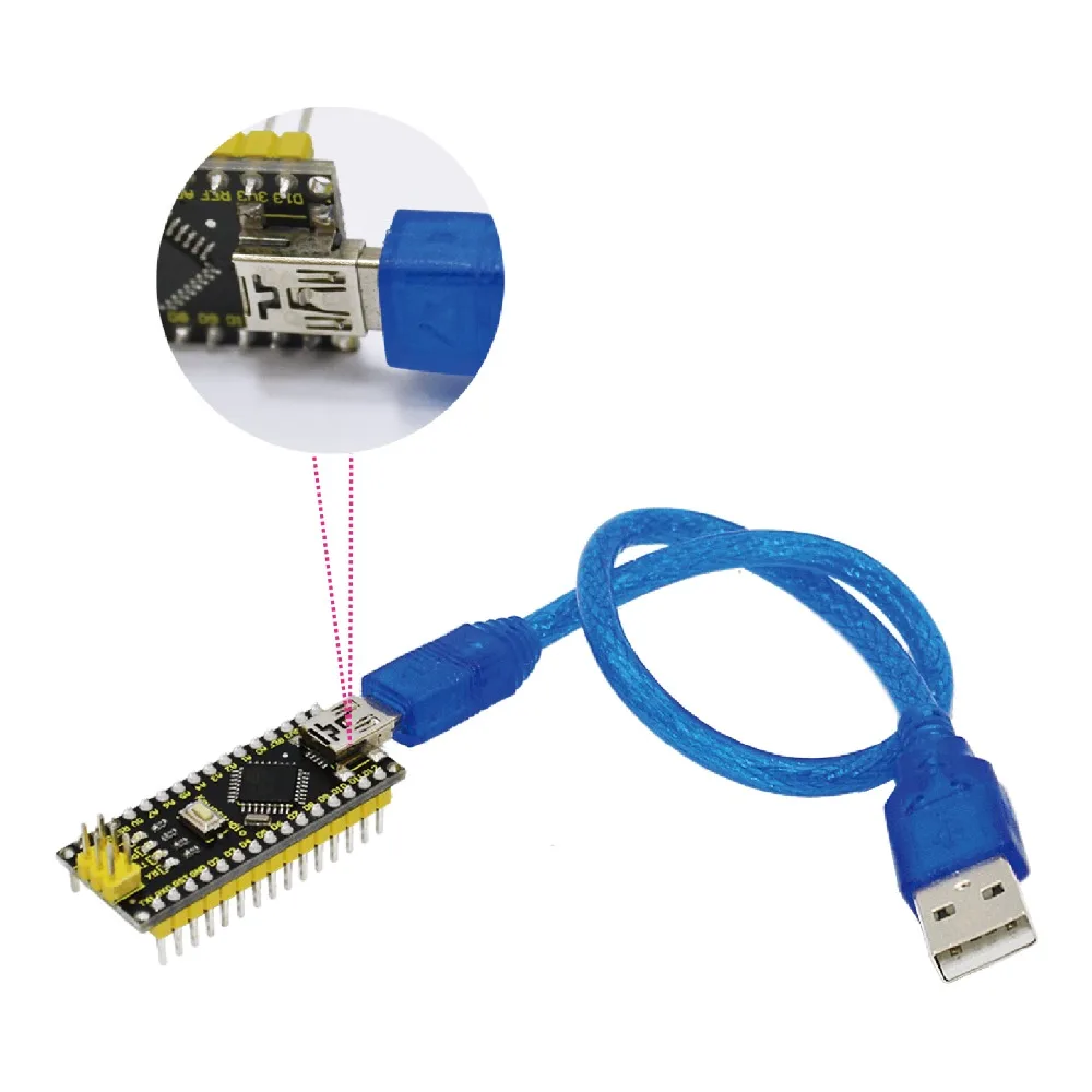 Keyestudio Atmega328p-au CH340 Nano Controller Board + USB cable For Arduino DIY Programing Chip CH340G