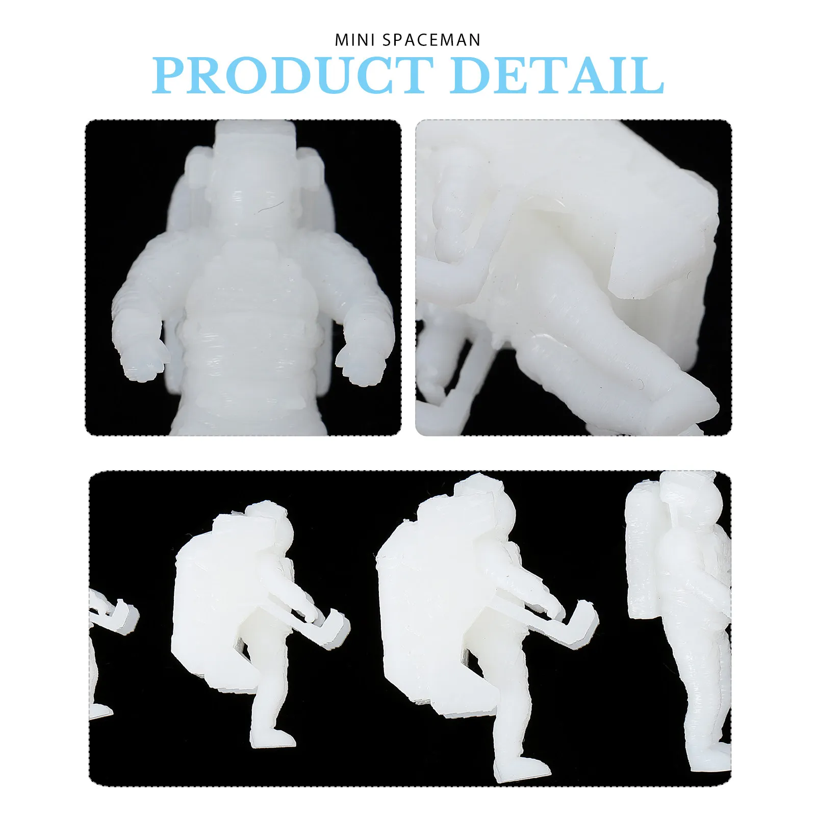 4Pcs Mini Astronaut Resin Fillers Premium Plastic 3D Spaceman Epoxy Crafts DIY Jewelry Landscape Decorations Mini Spaceman