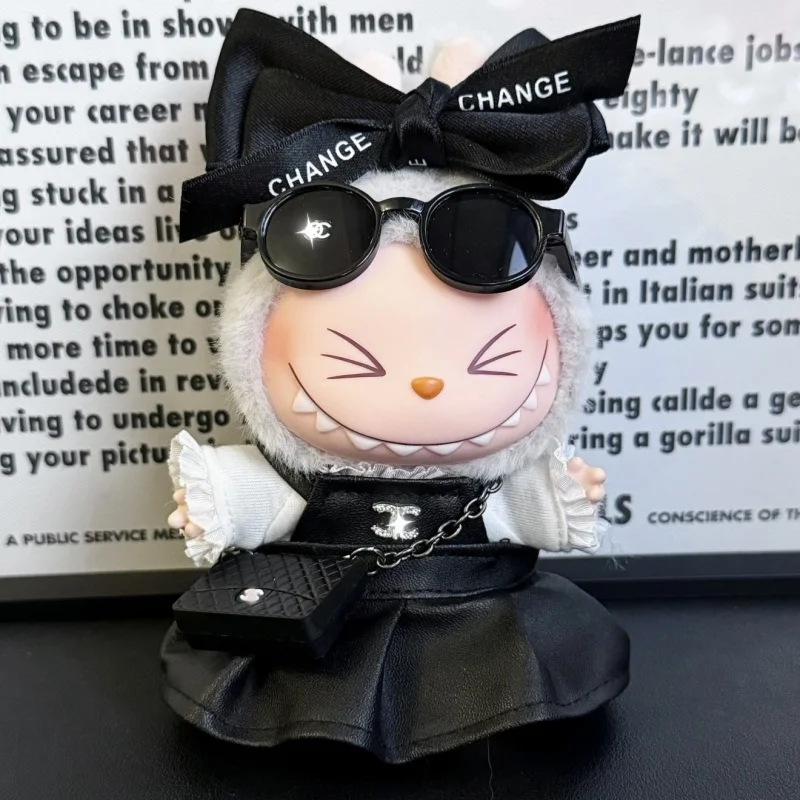 

Labubu Leather Jacket Skirt Series Clothing Trendy Fashion Collection Vinyl Doll Pendant Clothes Accessories Gift