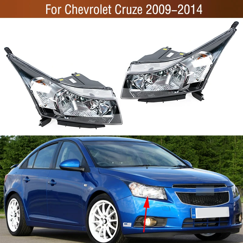 Manual Leveling Adjustment Front Bumper Head Light Lamp For Chevrolet Cruze 2009 2010 2011 2012 2013 2014 Headlamp Headlight