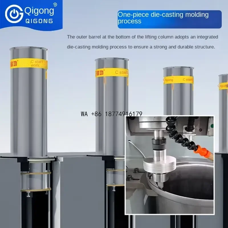 wmwmnu Q Full-Automatic Hydraulic Bollard Remote Control Lifting Column Anti-Collision School Entrance Light StainlessODM OEM