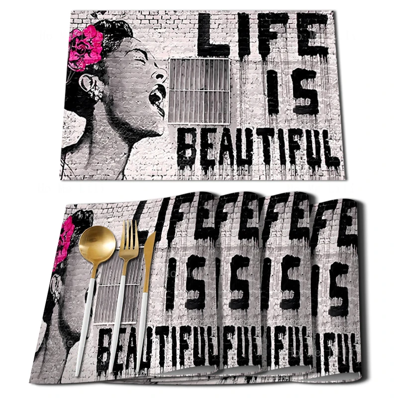 Beautiful Poster Banksy Living Classic Nordic Fashion Art Table Decoration Placemat