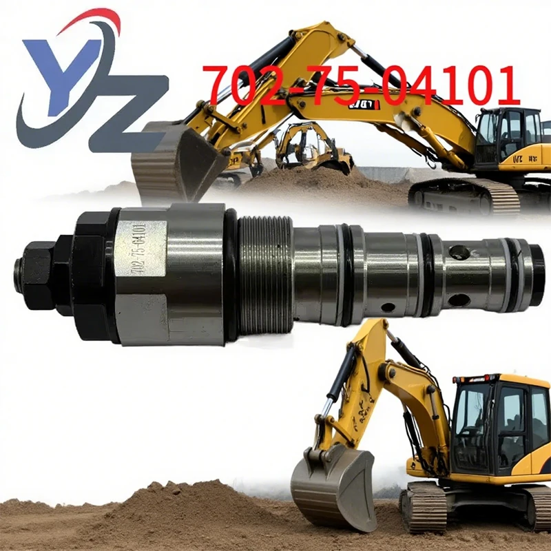 

702-75-04101 Excavator Overflow Valve PC200-6 Main Relief Valve for Komatsu 7027504101