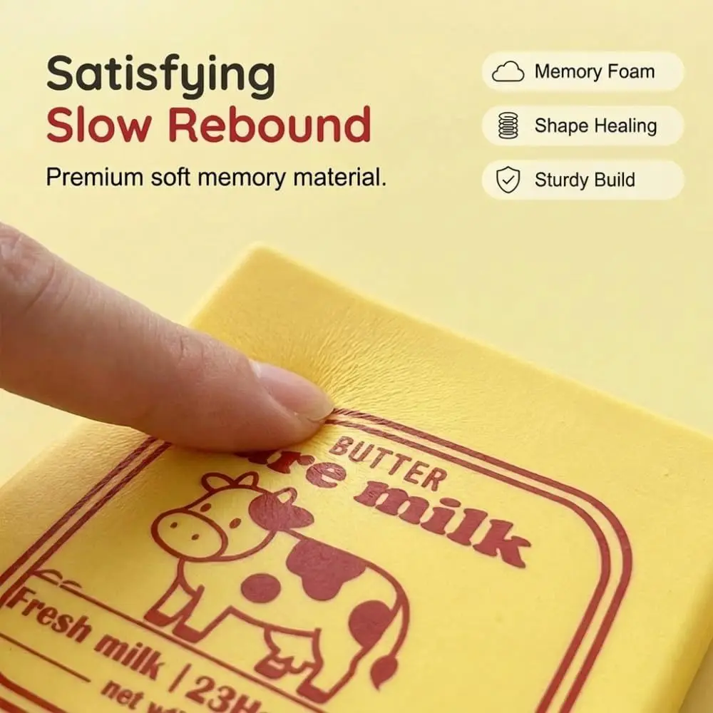 Creative Slow Rebound Butter Brick Squishy Soft Stress Relief Squishy Simulated Butter Block Squeeze Stress Relief