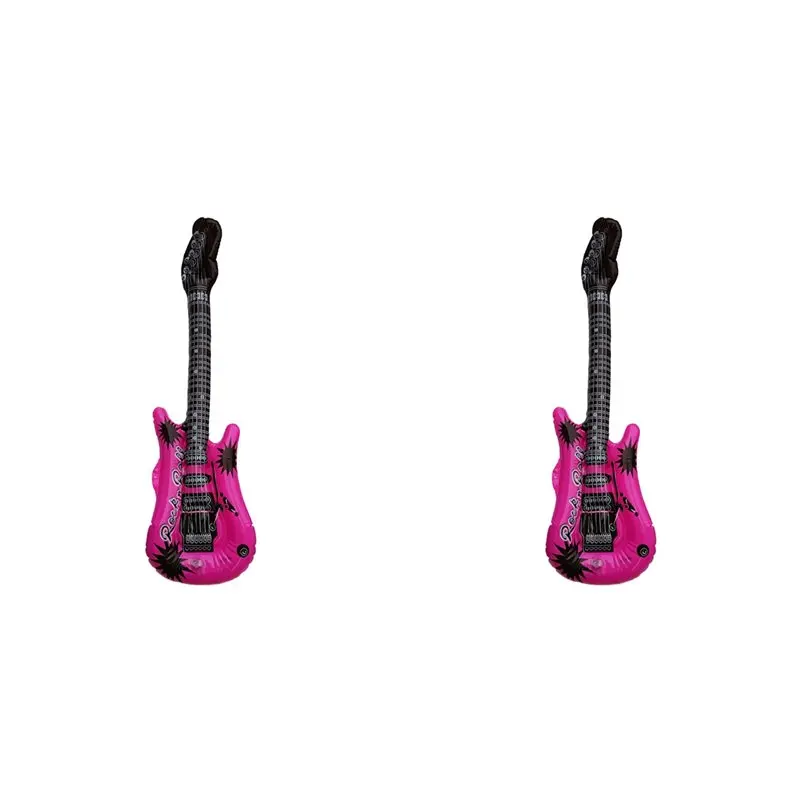 

2X Inflatable Mini Guitar. Perfect Gifts, Entertainment Interactive Props With Random Colors. 54 Guitar