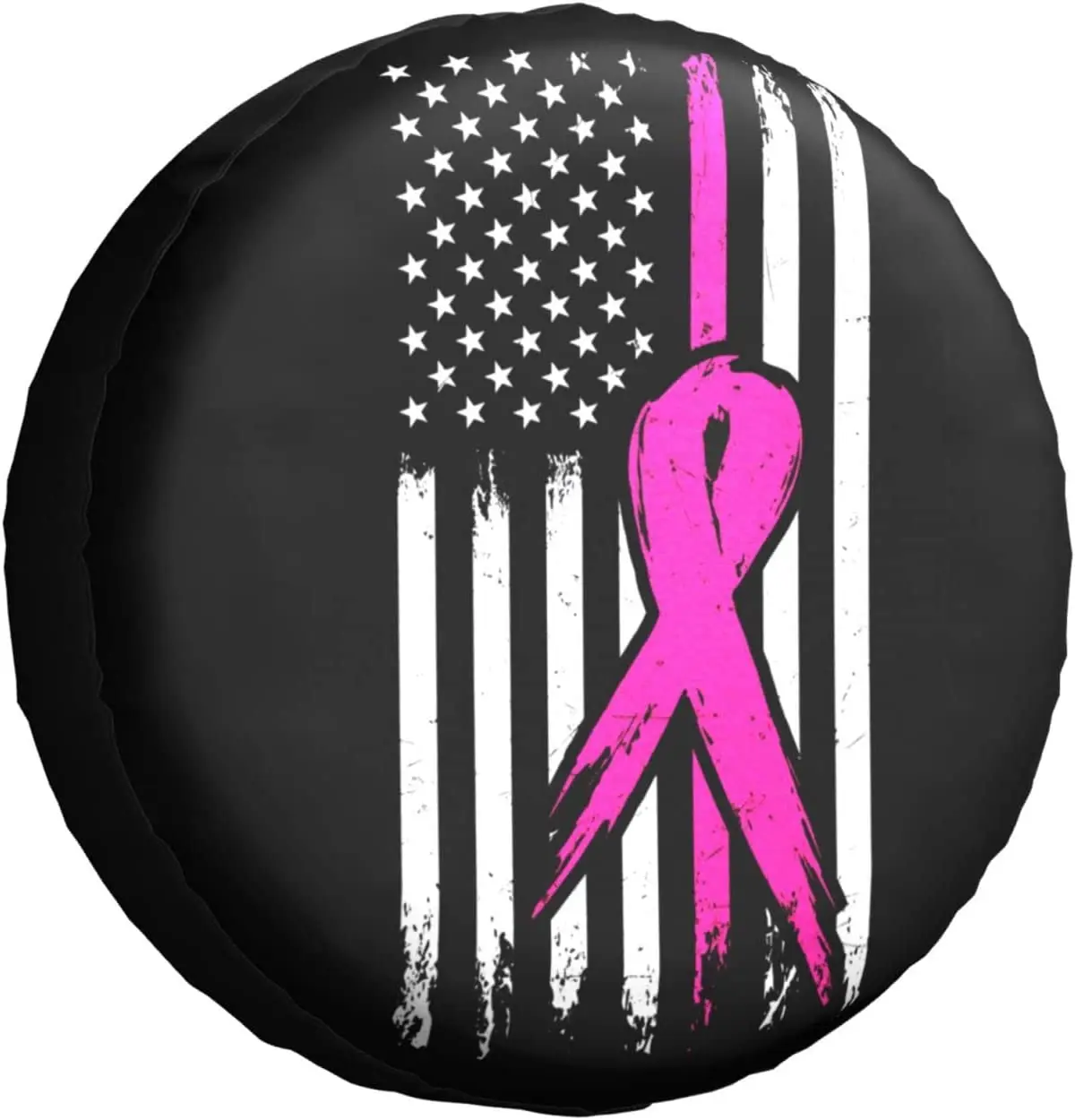 

Spare Tire Cover Universal Fit for Car Wrangler Rv SUV Truck Travel Trailer and Many Vehicles Pink Ribbon Breast Cancer Awarene