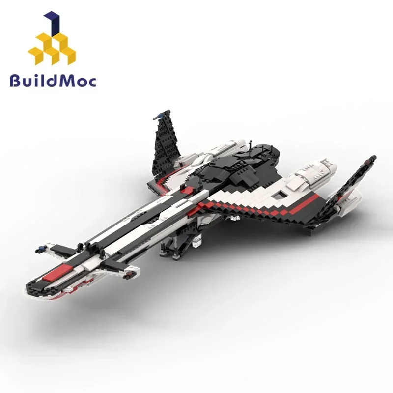 BuildMoc Mass Effect Fighter SR-1 Andromeda Starship Building Blocks Set Normandy Tempest Spaceship Model Toys For Children Gift