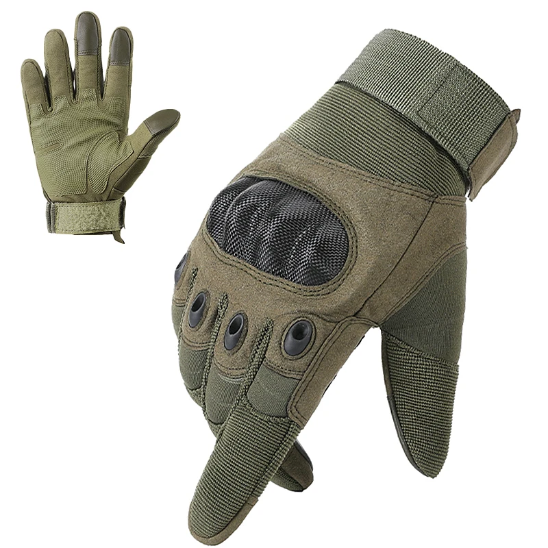 

Wholesale High Quality Durable Microfiber Outdoor Touchscreen Full Finger Tactical Combat Gloves