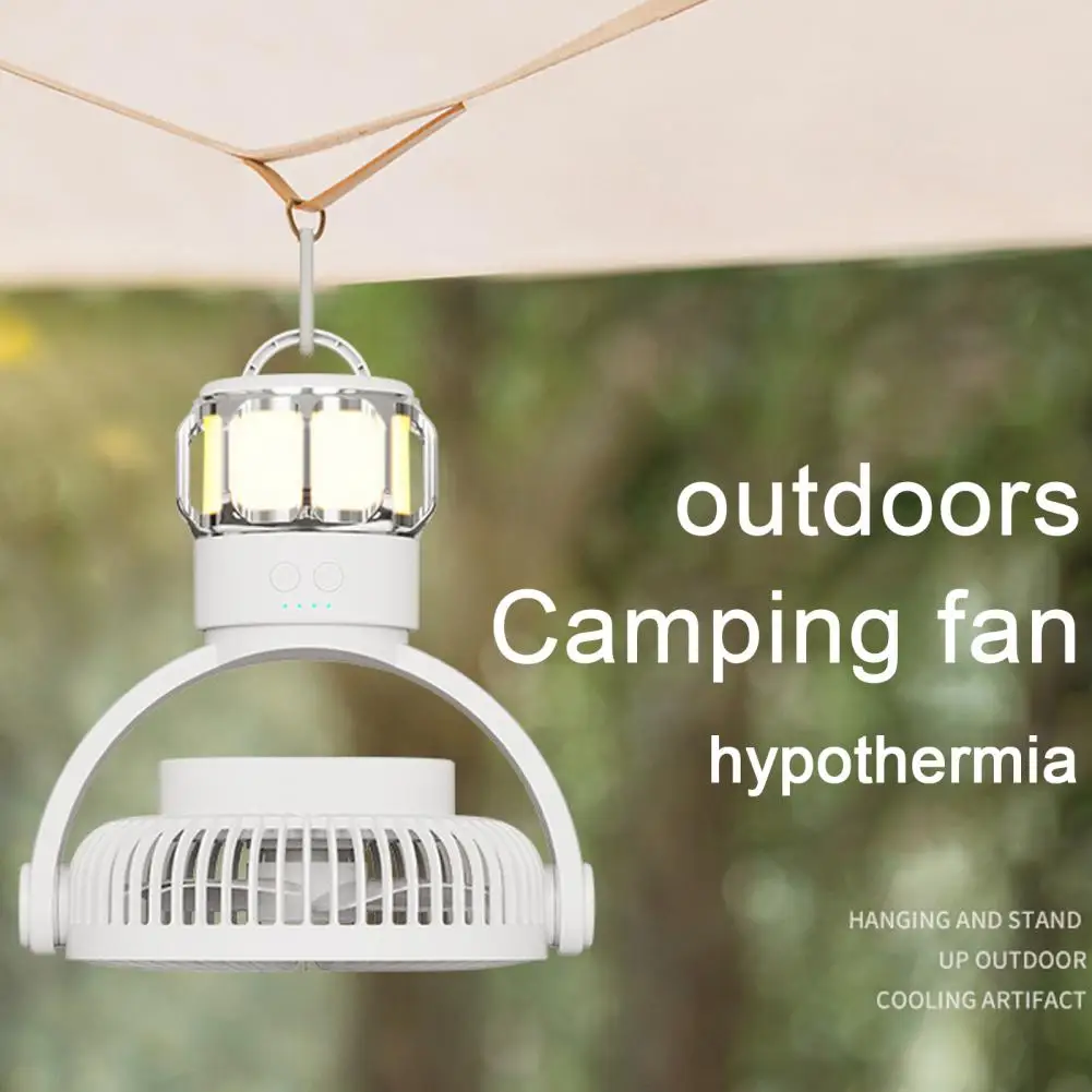 Rechargeable Camping Light Camping Light Fan Rechargeable Camping Fan with Led Light Powerful Airflow Low Noise for Outdoor