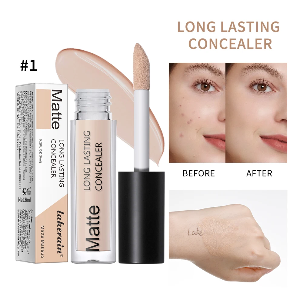 lakerain 顔のコンシーラーは肌の自然な潤いを修正します 輪郭、ハイライト、輪郭を整えるための速乾性コンシーラー