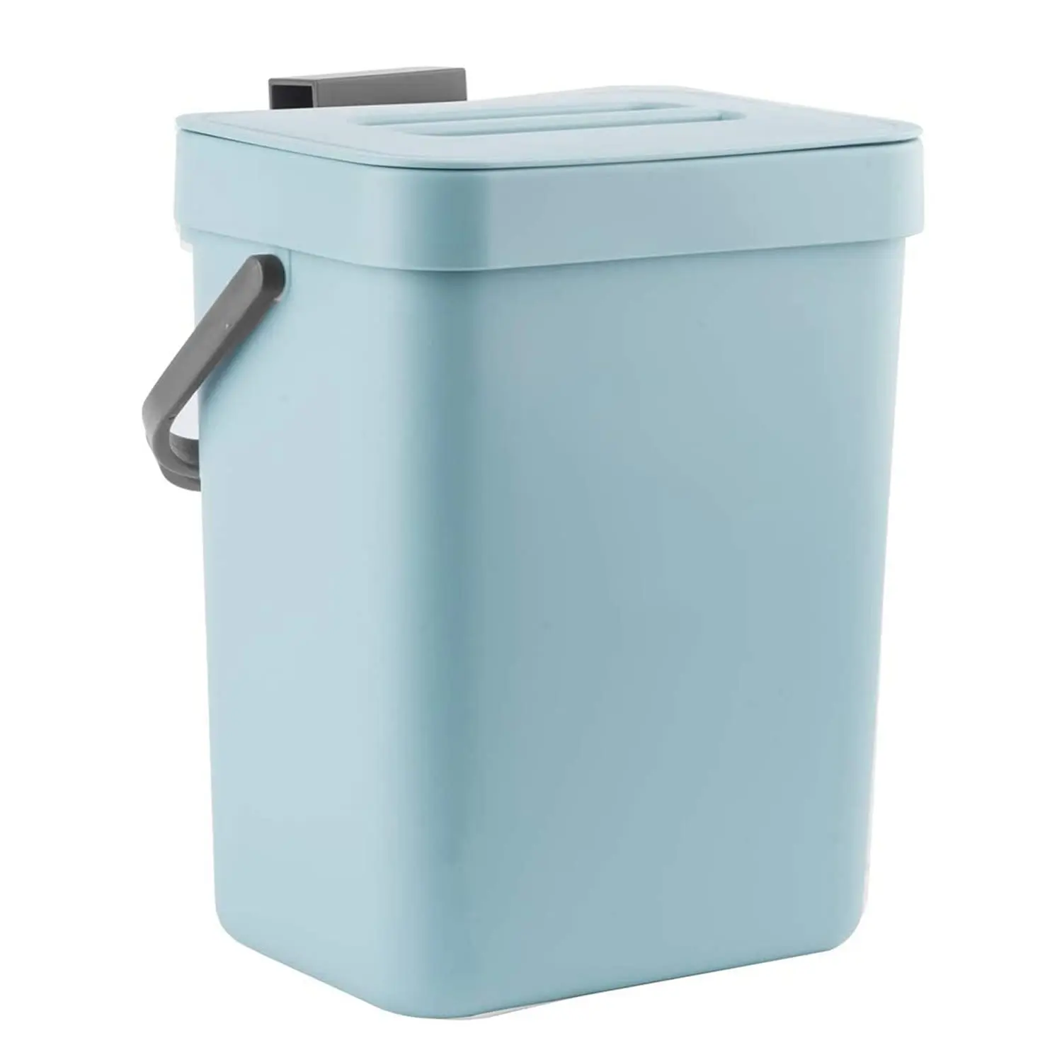 

1pc Compost Bin Kitchen, Small Compost Bin for Kitchen, Countertop Compost Bucket with Lid, Odorless Hanging Trash Can(Blue)