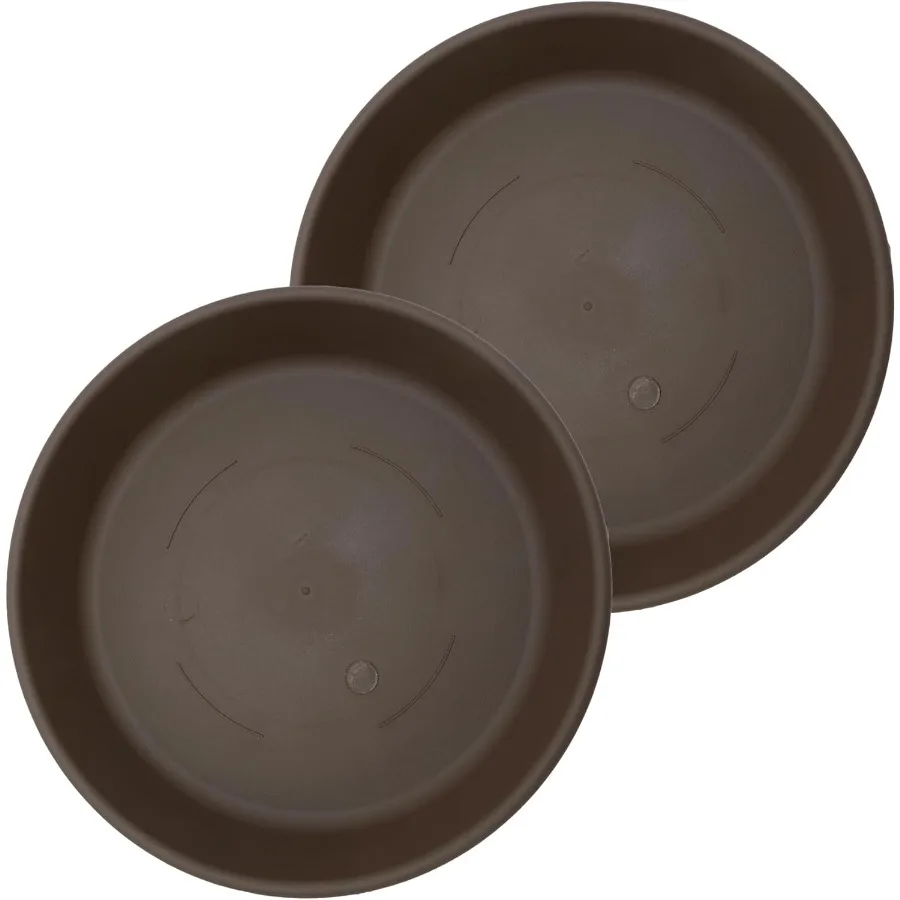 The HC Companies Flower Pot Saucers - Plastic Plant Saucer for Outdoors and Indoors - Traditional Design Plant Pot Trays for Wa