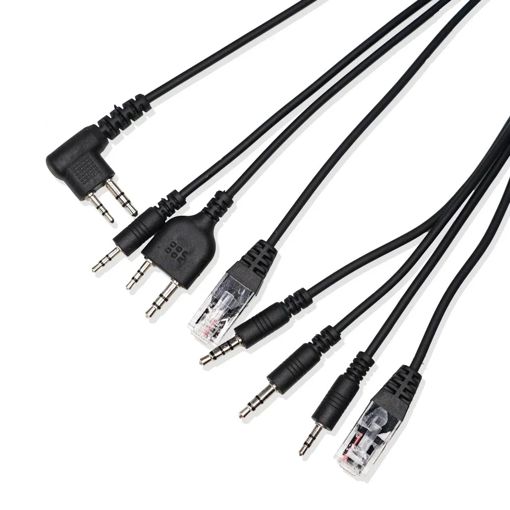 8 in 1 Computer USB Programming Cable For kenwood Baofeng Motorola Yaesu Icom HYD TYT Handy Walkie Talkie Car Radio CD Software