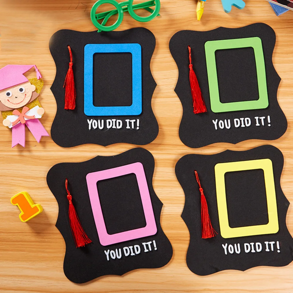 3 Sets Vlies-DIY-Fotorahmenmaterial für Kinder, Desktop-Display, Basteln, Kunstprojekt, Abschlussgeschenk, Basteln, Rahmen-Set, Schule