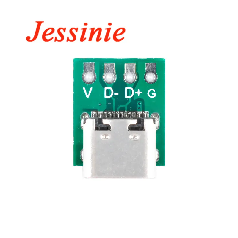 10/5/1pcs TYPE-C USB 3.1 Type C Connector 16 Pin Test PCB Board Adapter 16P Connector Socket For Data Line Wire Cable Transfer