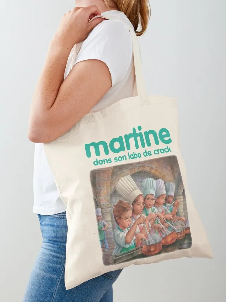 Martine in her crack lab Tote Bag university shopper bag reusable grocery bags bags woman 2025 Tote Bag