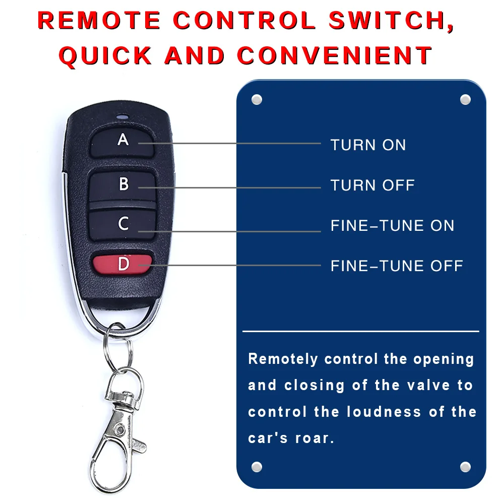 Adjustable angle Car modified exhaust electronic controller valve with Automobile Wireless Remote Control exhaust pipe valve