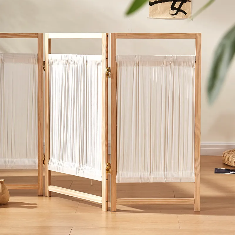 Folding low screen mobile fabric photography background tea room partition screen