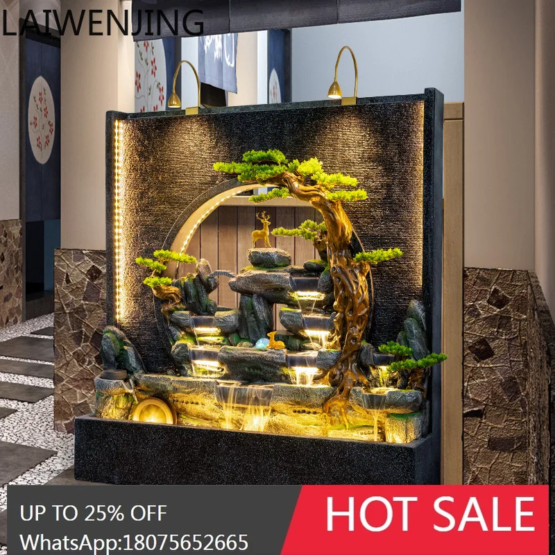 

MJY Water Curtain Wall Rockery Flowing Water Screen Hall Entrance Partition Courtyard Feng Shui Wheel Ornament
