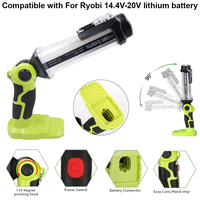 LED Work Light for Ryobi 18V ONE+ Lithium Battery 2000LM Zinc Alloy Outdoor Wide Illumination Flashlight Car Repair Inspection