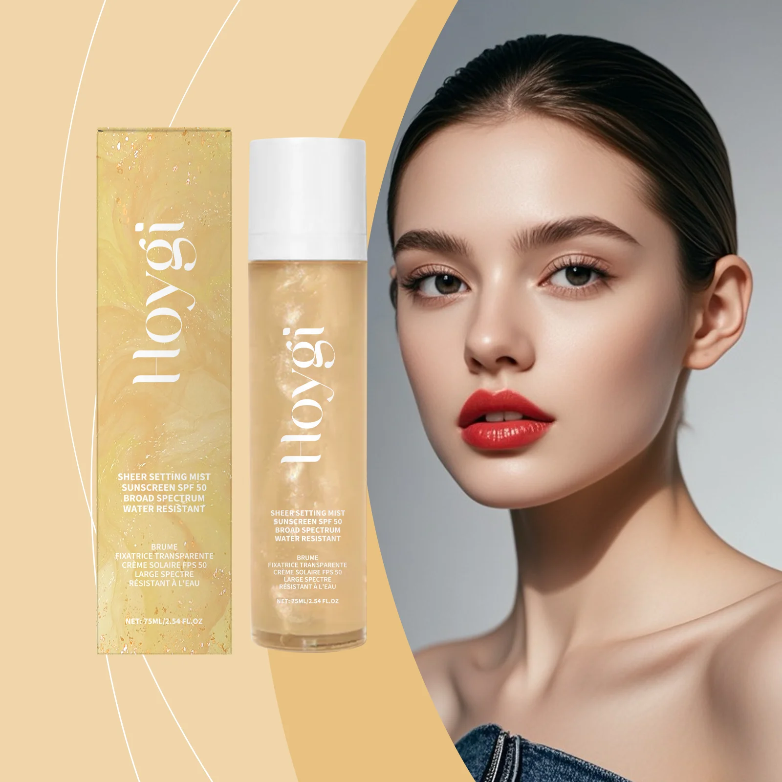 

Spf 50+ Setting Sprays for Makeup Waterproof Lasting Oil Control Natural Refreshing Anti UV Sunscreen Finishing Mist Cosmetics