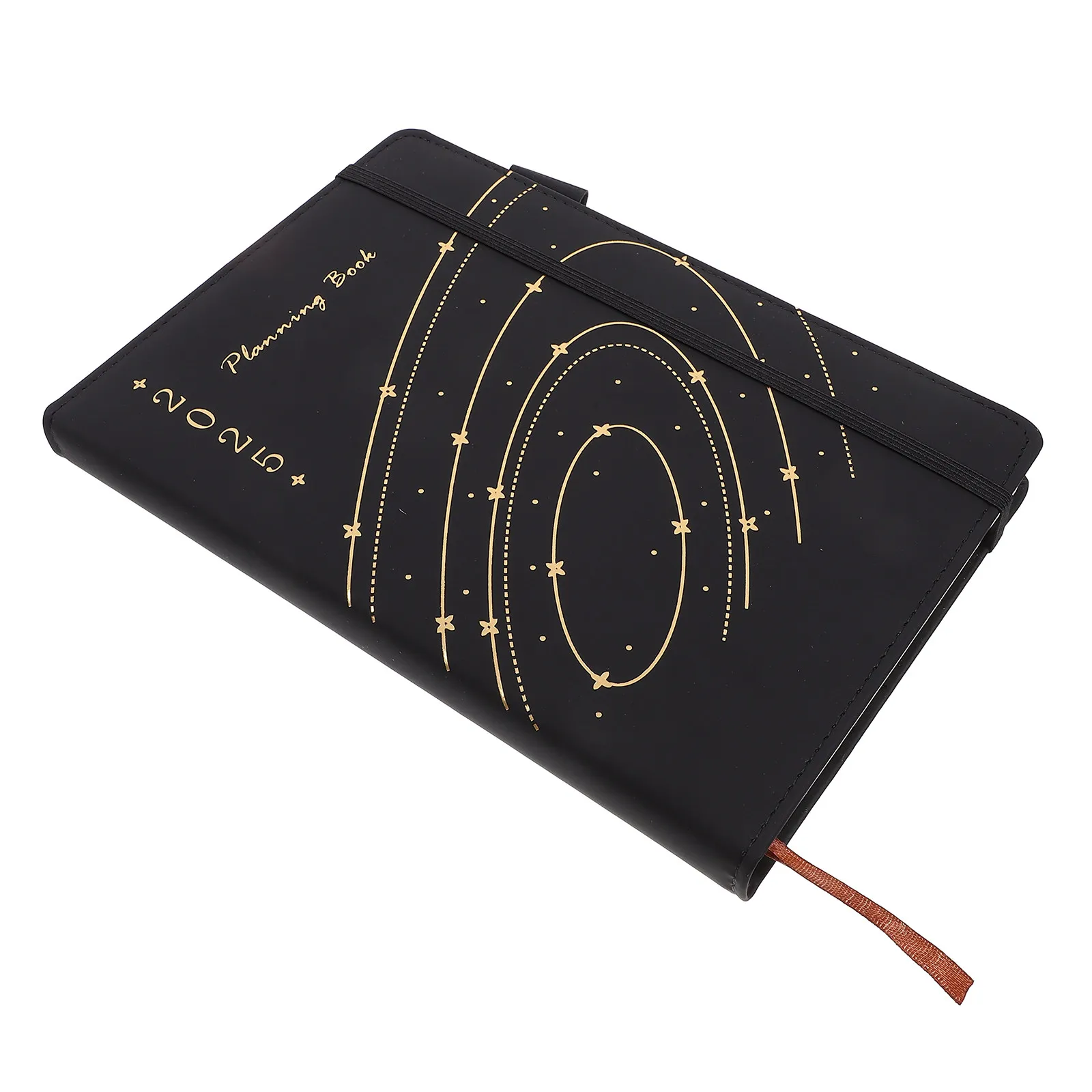 2025 Daily Planner Notebook Decorative Office Agenda Book Compact Portable Schedule Organizer Smooth Paper Stylish Design Daily
