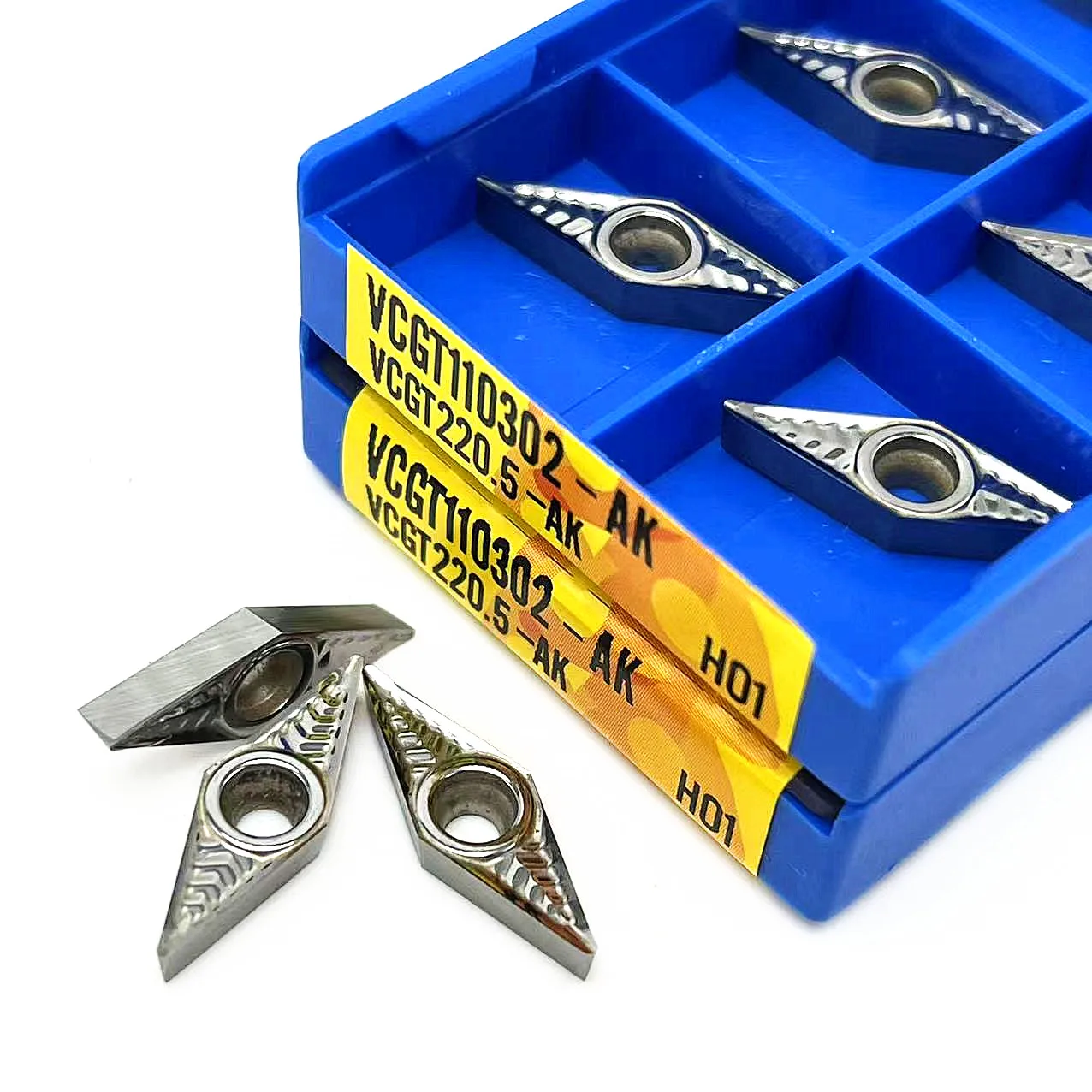 VCGT110302 VCGT110304 VCGT110308 AK H01 Aluminum inserts metal wood turning tools CNC Turning Inserts Copper aluminum tools