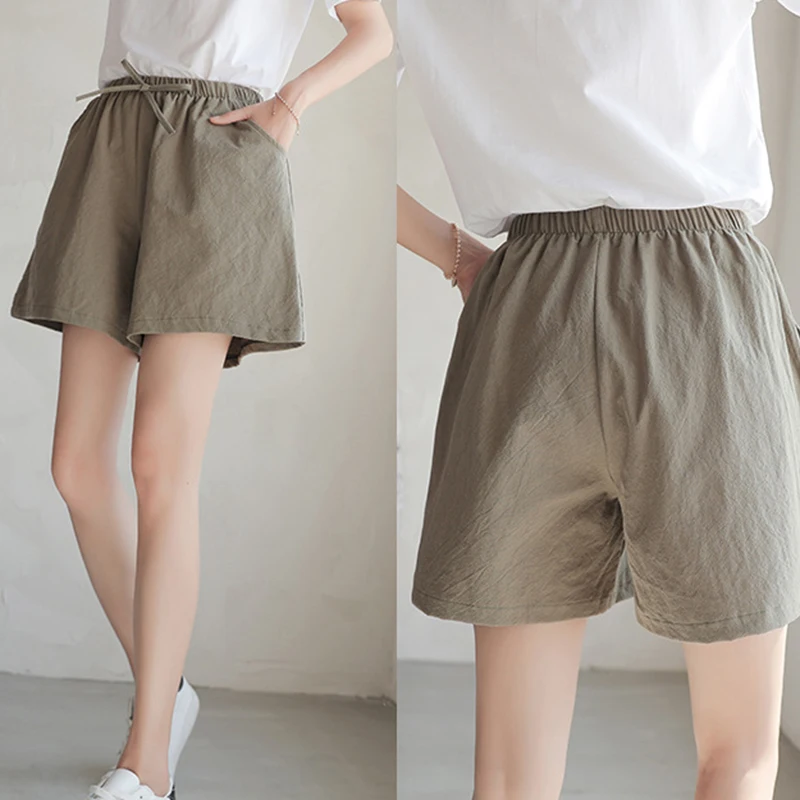 Women's Pocket Shorts  High Waist Sports Pants  Summer Casual Sweat Shorts