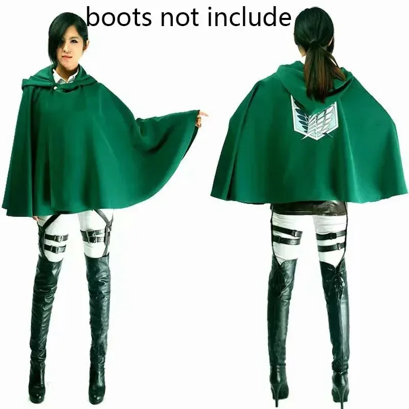 LCK01 Mannelijke/Vrouwelijke Mikasa Cosplay Kostuum Eren Jaeger Outfits Levi Ackerman Hange Cosplay Kostuum Volledige Set Shirt Broek Cape SYh1@!