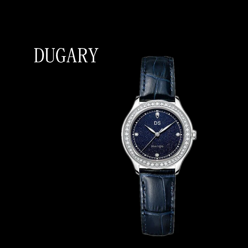 DUGARY модные кварцевые часы с сапфиром, звездное небо, сталь для женщин, наручные часы, водонепроницаемые светящиеся Relogio Masculino