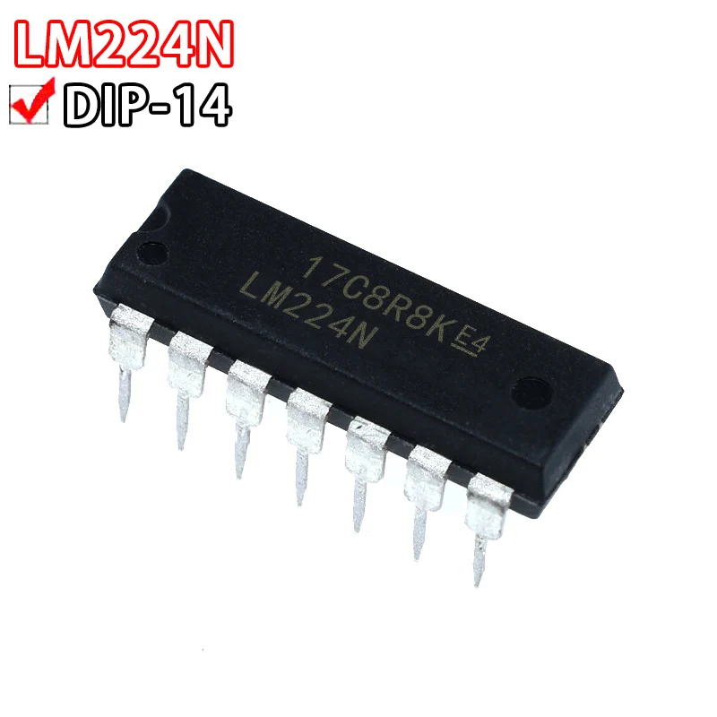 10PCS LM224 LM224N In-line DIP14 universal amplifier chip
