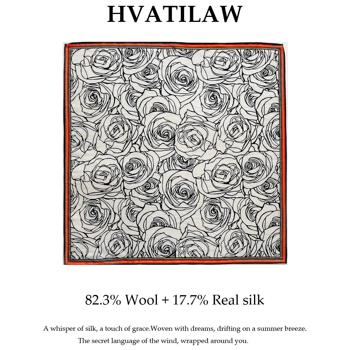 

New 100% Pure Real Silk Wool Scarf Women Bandana Fashion Double-sided Print 62cm Square Scarves Hijabs Headscarf Poncho Pashmina