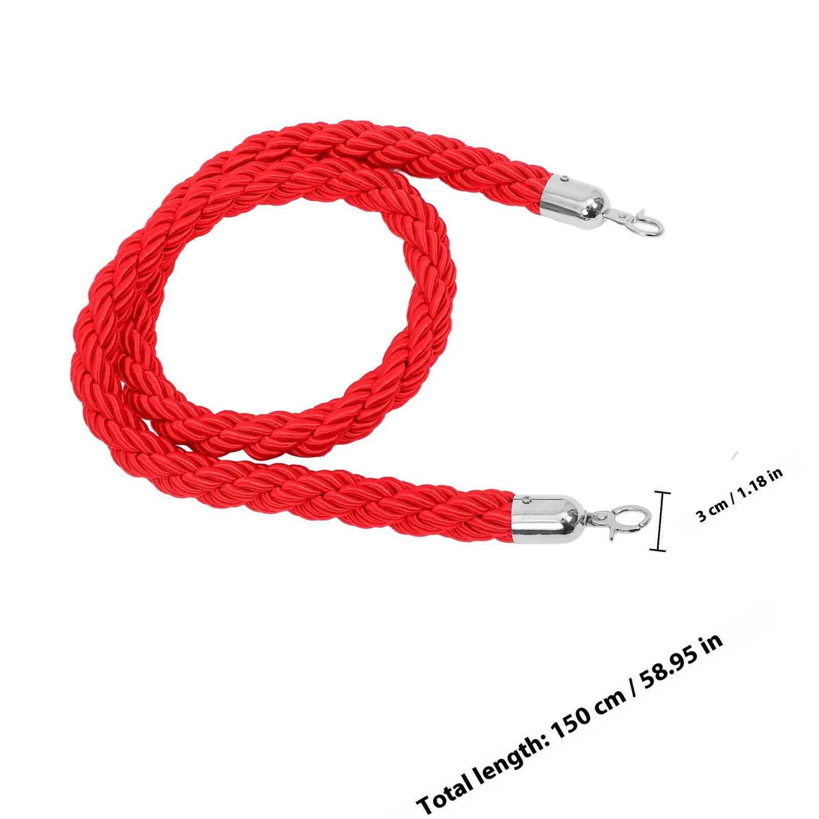 Twisted Barrier Rope Safety Queue Management Rope for Hotels Banks Hospitals Crowd Control Divider Ceremony Event Crowd Control