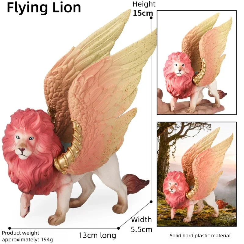 Oenux Simulated Mythical Animals Luminous Lizard Elf Flying Dragon Monster Models Action Figure Realistic Dolls Collectible Toys