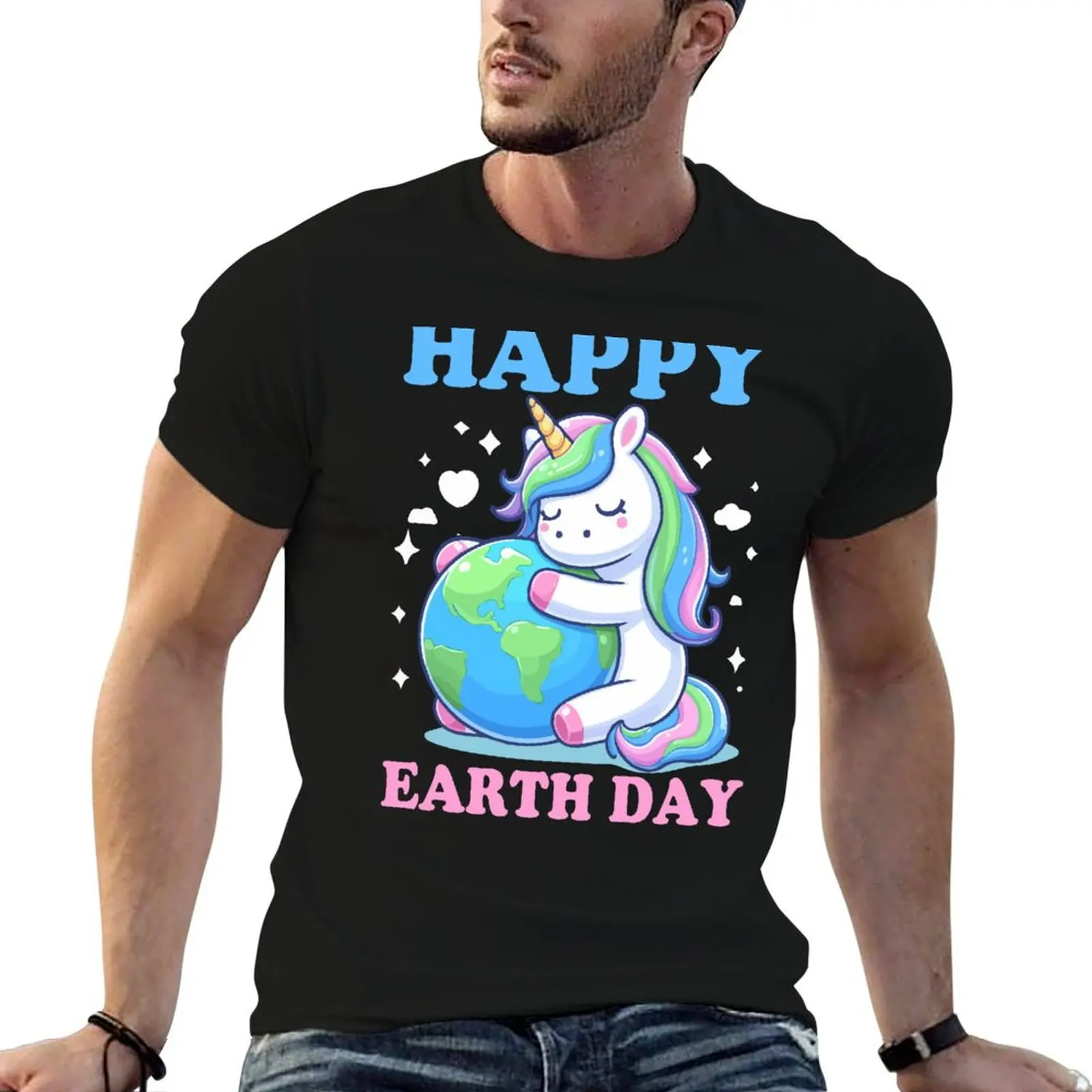 Earth Day Unicorn Environmental Awareness Groovy Girls boys T-Shirt Holiday Vacation Tee Shirt