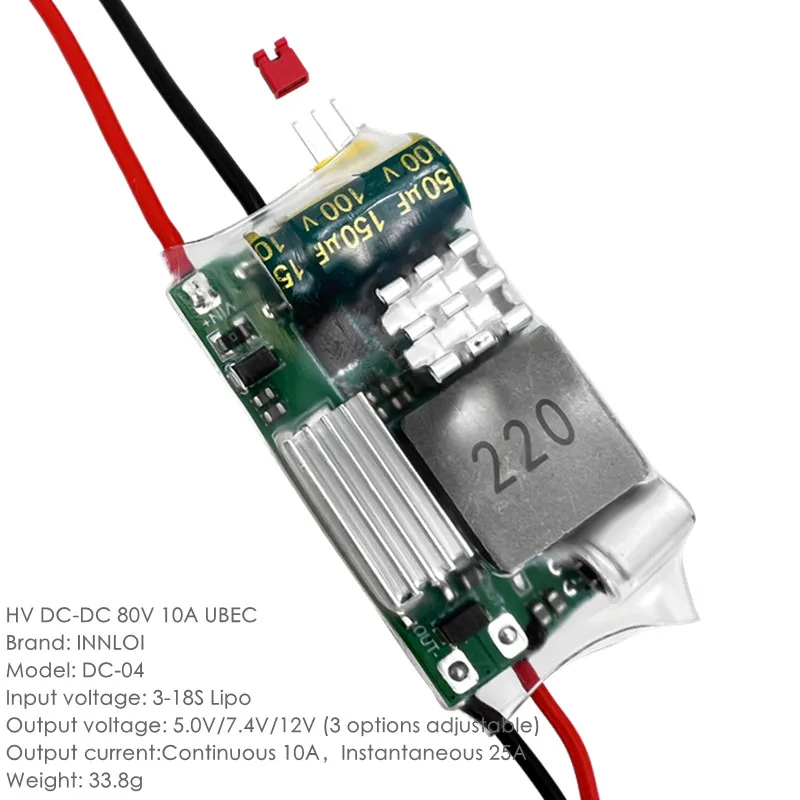 XAERO 18S 80V Buck Converter 5V 7.4V 12V 10A Step-Down-Stromversorgungsmodul für Drohnen – Detail 2
