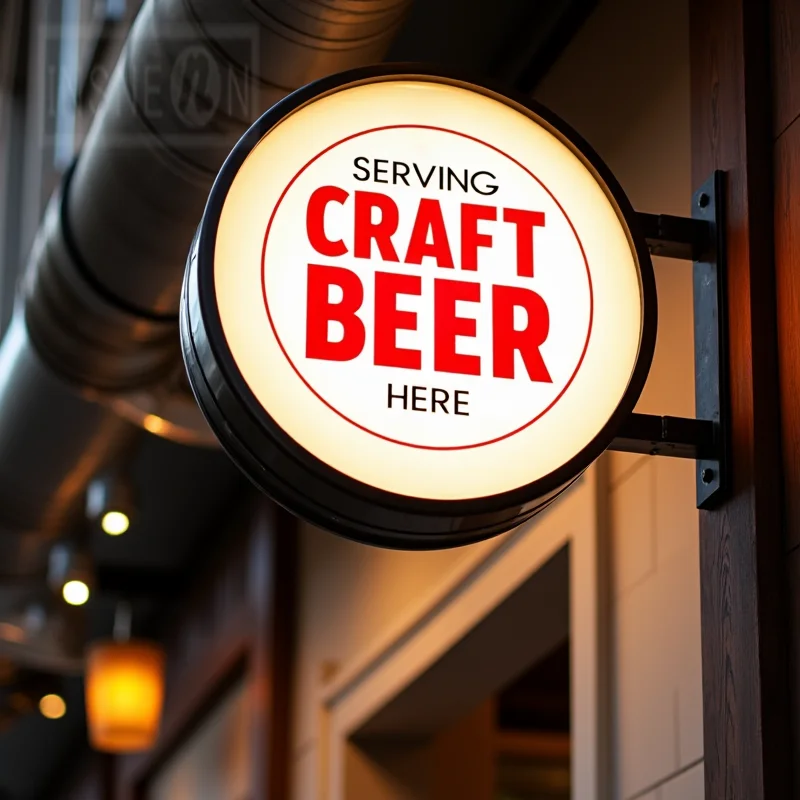 Custom Round Waterproof Acrylic LED Light Box Outdoor Business Sign Double Sided Backlit Advertising Display