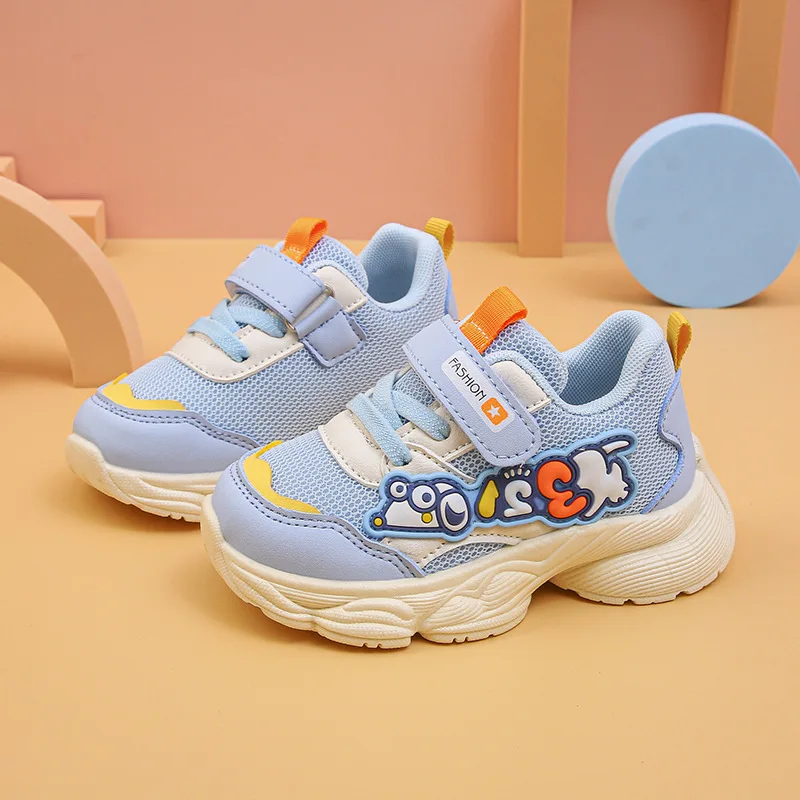 Children Sneakers Cute Cartoon Tennis Shoes Boys Girls Soft Sole Anti Slip Kids Shoes Baby Casual Walking Shoes Tenis Masculino